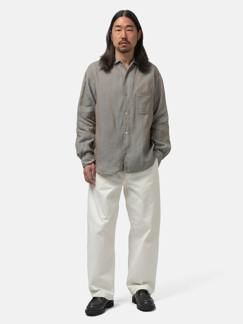 URU Italian Collar L/S Shirts Brown, Shirts