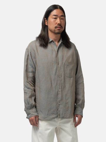 URU Italian Collar L/S Shirts Brown, Shirts