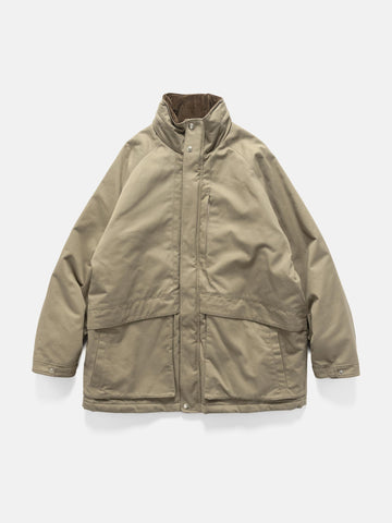 Flat shot in studio of the organic cotton chino half coat from URU.