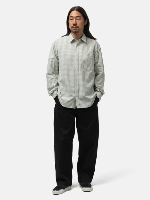 URU Regular Collar L/S Shirts Natural Plaid, Shirts