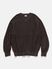 URU V Neck Knit Brown, Sweaters