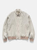 URU Wool Rayon Silk Zip Up Blouson L. Beige, Jackets
