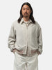 URU Wool Rayon Silk Zip Up Blouson L. Beige, Jackets