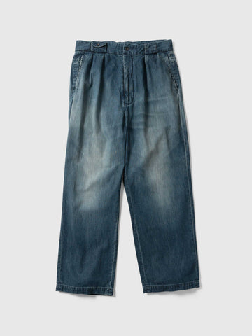 Unlikely Guide 2P Trousers Light Denim Indigo Vintage Wash, Jeans