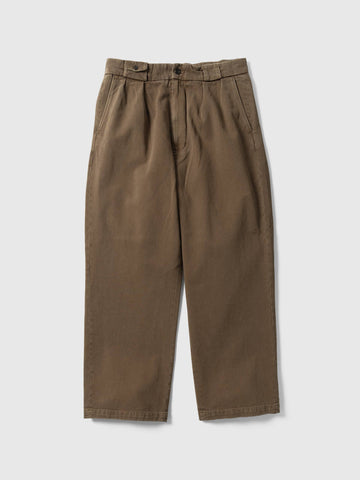 Unlikely Guide 2P Trousers Twill Brown, Pants
