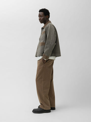 Unlikely Guide 2P Trousers Twill Brown, Pants