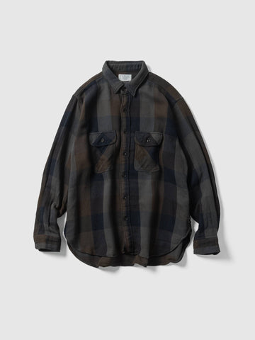 Unlikely Heavy Nel Work Shirts Brown/Gray Plaid, Shirts