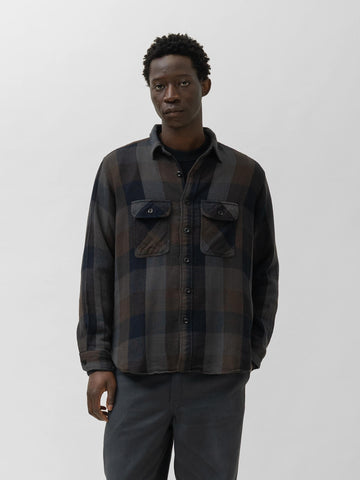 Unlikely Heavy Nel Work Shirts Brown/Gray Plaid, Shirts
