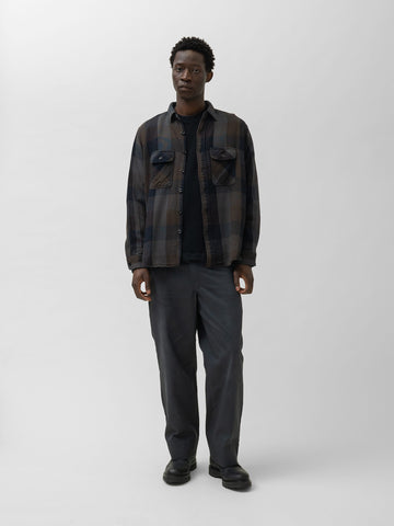 Unlikely Heavy Nel Work Shirts Brown/Gray Plaid, Shirts