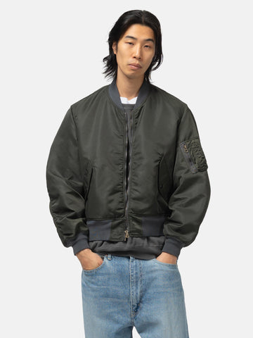 Unlikely Reversible MA-1 Olive/ Sage, Jackets