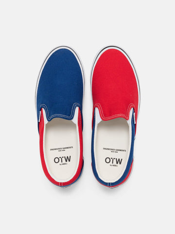 Vans x Engineered Garments OTW Classic Slip-On 98 Red/Navy, Sneakers