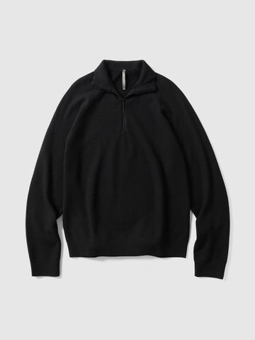Veilance Conic Wool Half Zip M Black, Sweaters