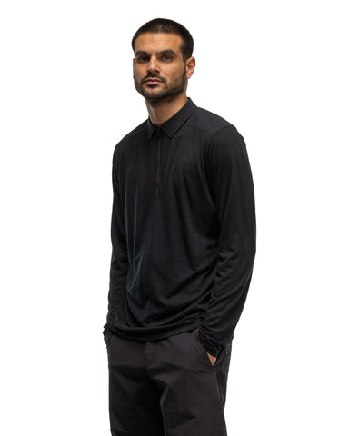 Veilance Frame LS Polo Black, Shirts