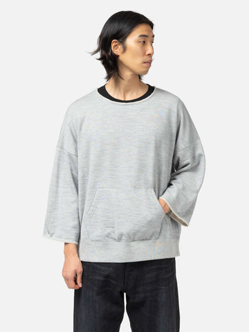 visvim Burrow Dual Sweat (Superfine) Grey, Sweatshirts