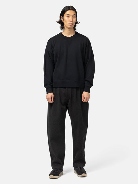 visvim Jumbo SB Sweat L/S (Superfine) Black, Sweatshirts