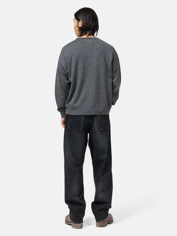 visvim Jumbo SB Sweat L/S (Superfine) Charcoal, Sweatshirts