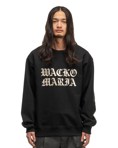 WACKO MARIA Heavy Weight Crew Neck Sweat Shirt (Type-2) Black, Sweaters