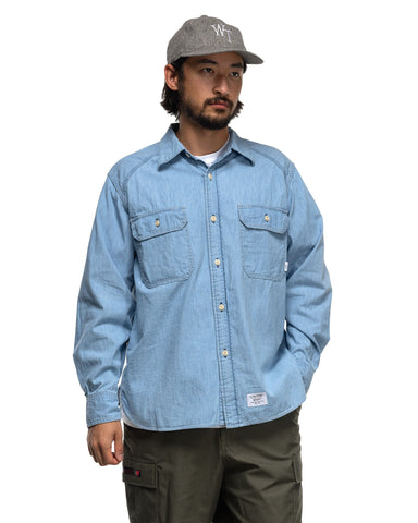 WTAPS CB / LS / Shirt Cotton. Chambray Indigo, T-Shirts