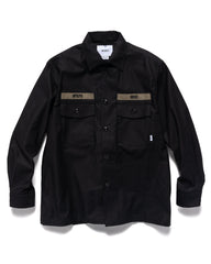 WTAPS CBW / LS / Shirt COTTON. Satin Black, Shirts