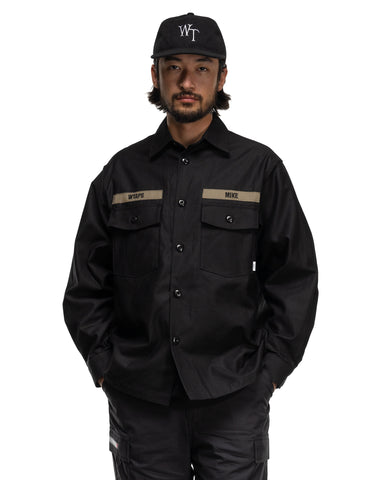 WTAPS CBW / LS / Shirt COTTON. Satin Black, Shirts