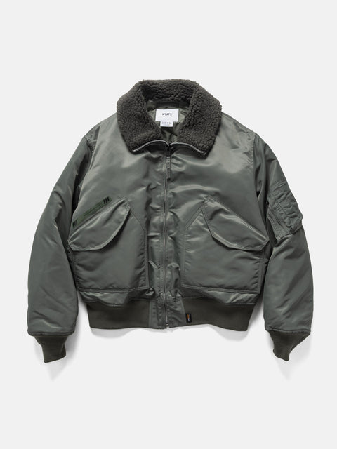 WTAPS ES / Jacket / Nylon. Satin. Cordura Olive Drab, Bomber Jackets