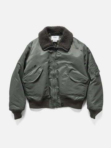 WTAPS ES / Jacket / Nylon. Satin. Cordura Olive Drab, Bomber Jackets