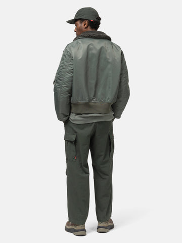 WTAPS ES / Jacket / Nylon. Satin. Cordura Olive Drab, Bomber Jackets
