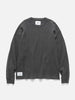 Flat shot of WTAPS KRS UPR Sweater in NYCO Black