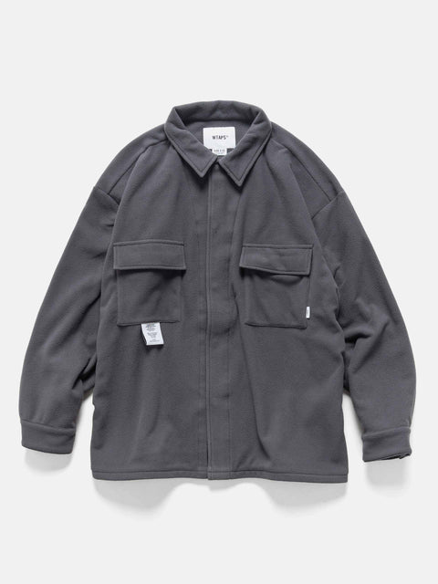 WTAPS OBJ / LS / POLY. Fleece Charcoal, Shirts