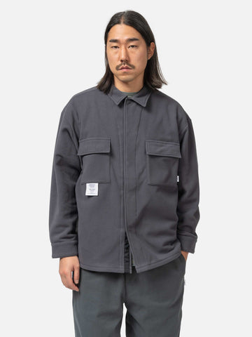 WTAPS OBJ / LS / POLY. Fleece Charcoal, Shirts