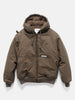 Flat shot of the WTAPS Puff Doom Jacket in Cotton Weather Brown