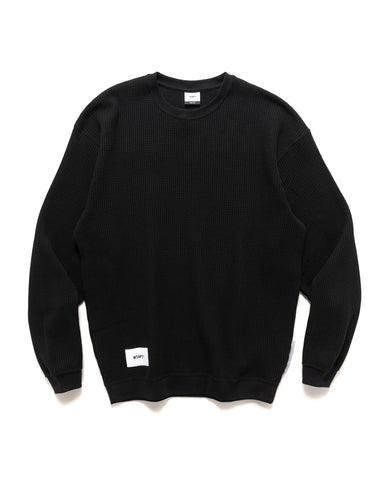 WTAPS Waffle / LS / Cotton Black, T-Shirts