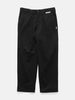 Flat shot of the WTAPS WRKT2001 / Trousers / Cotton. Twill Black