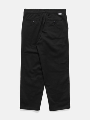 Back flat shot of the WTAPS WRKT2001 / Trousers / Cotton. Twill Black
