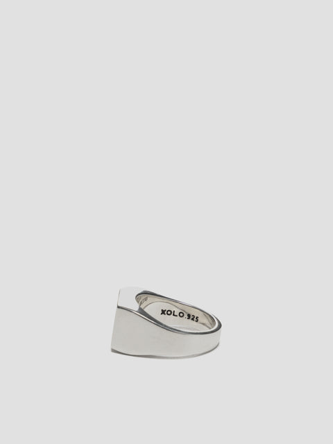 XOLO Jewelry Signet Ring with Black & Gray Flower, Jewelry