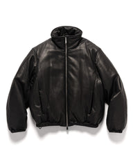 YOKE Leather Puffer Blouson Black, Outerwear