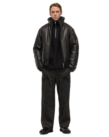 YOKE Leather Puffer Blouson Black, Outerwear