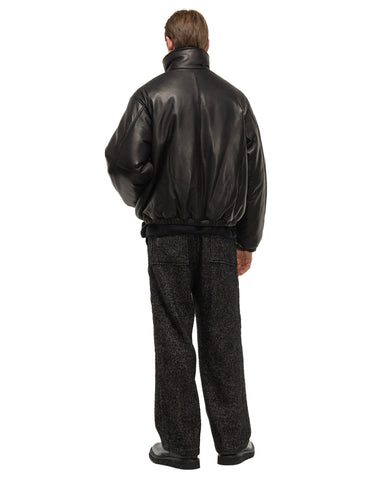 YOKE Leather Puffer Blouson Black, Outerwear