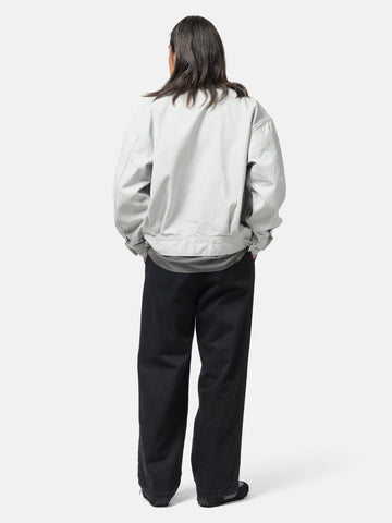 YOKE 1Pleated Wide Tapered Trousers Black, Pants
