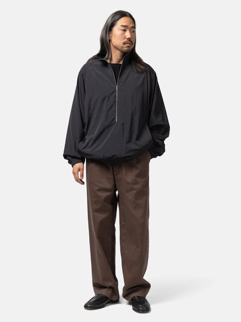 YOKE 1Pleated Wide Tapered Trousers Brown, Pants