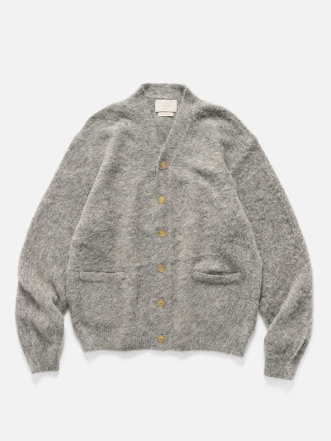 YOKE 3Color Mix Baby Alpaca Cardigan Light Gray, Cardigans