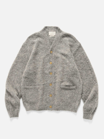 YOKE 3Color Mix Baby Alpaca Cardigan Light Gray, Cardigans