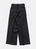 YOKE 3Pleated Wide-Leg Trousers Black, Trousers
