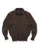 YOKE Brushed Mohair Knit Shirt Brown, Sweaters