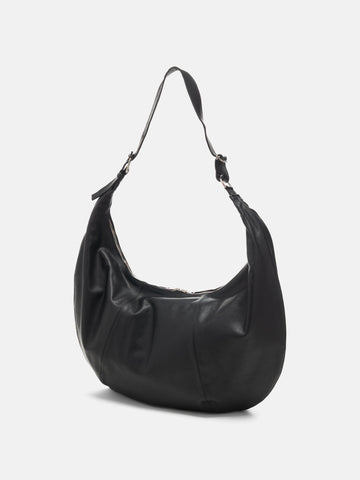 YOKE Calf Leather Circle Bag Black, Shoulder Bags