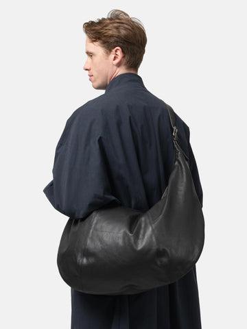 YOKE Calf Leather Circle Bag Black, Shoulder Bags