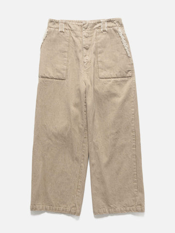 YOKE Denim Cut-Off Buggy Pants Beige, Pants