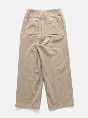 YOKE Denim Cut-Off Buggy Pants Beige, Pants