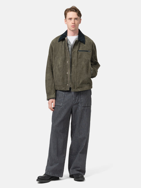 YOKE Denim Cut-Off Buggy Pants Black, Pants