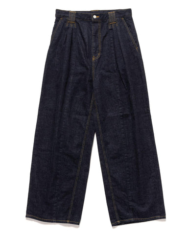 YOKE Denim Wide-Leg Buggy Pants Indigo, Bottoms